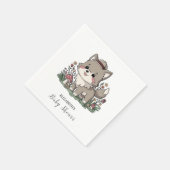 Little Forest Wolf Babydusche Serviette (Ecke)