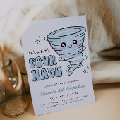 Little Fournado Blue Tornado 4. Geburtstag Einladung