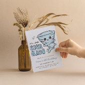 Little Fournado Blue Tornado 4. Geburtstag Einladung