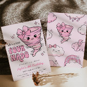 Little Fournado Pink Tornado 4. Geburtstag Einladung