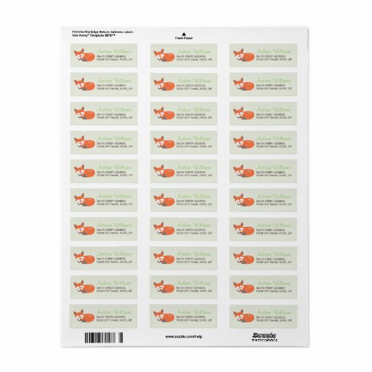 Little Fox Address Label (Vorne)