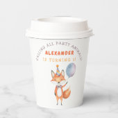 Little Fox Birthday Party Pappbecher (Rückseite)