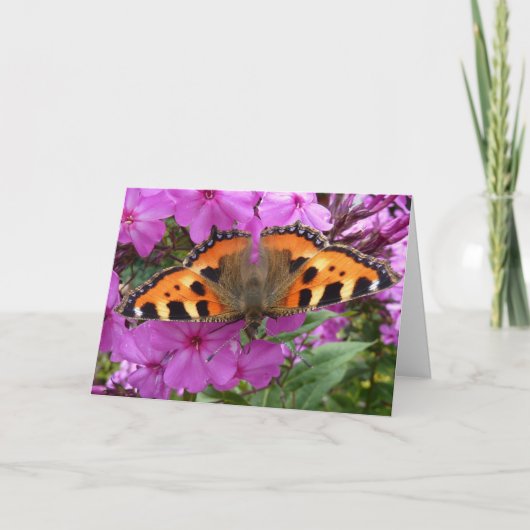 Little Fox Butterfly Notecard Karte (Vorderseite)