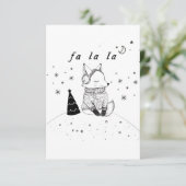 Little Fox Christmas Grußkarte Einladung (Stehend Vorderseite)