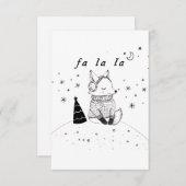 Little Fox Christmas Grußkarte Einladung (Vorne/Hinten)