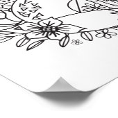 Little Fox Coloring Page Poster (Ecke)