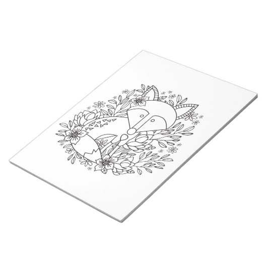 Little Fox Coloring Sheets Notizblock (angewinkelt)