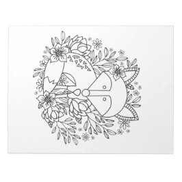 Little Fox Coloring Sheets Notizblock