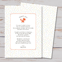 Little Fox Dankeschön mit Gedicht Dankeskarte