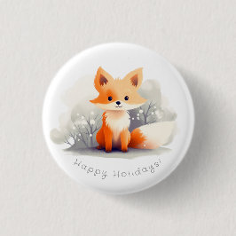 Little fox in winter button