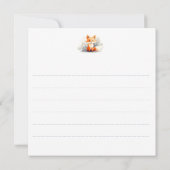 Little fox in winter einladung (Rückseite)