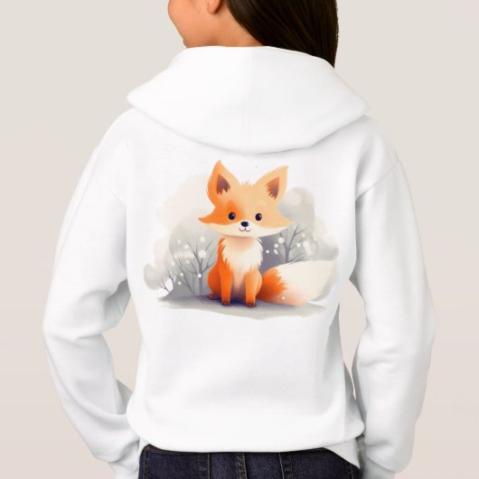 Little fox in winter hoodie (Rückseite)