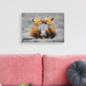 Little Fox Liebe Leinwanddruck (Insitu (Wohnzimmer))