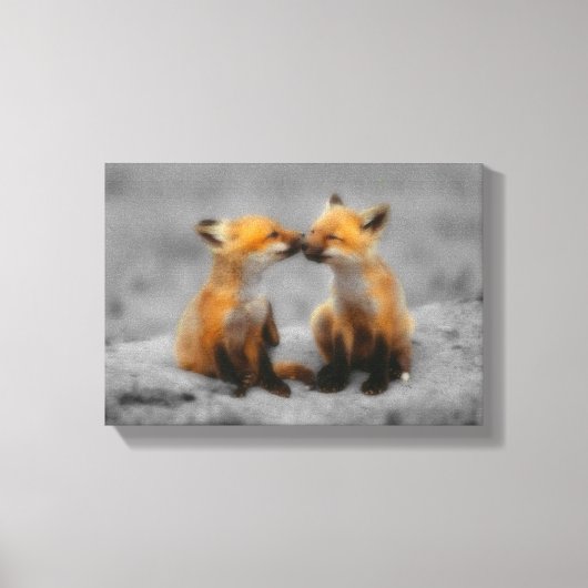 Little Fox Liebe Leinwanddruck (Vorderseite)