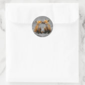 Little Fox Liebe Runder Aufkleber (Tasche)