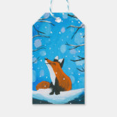 Little Fox Lieben Schnee Geschenkanhänger (Vorderseite)
