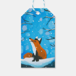 Little Fox Lieben Schnee Geschenkanhänger