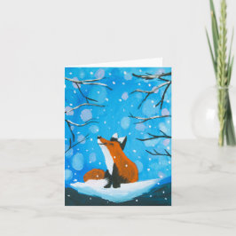 Little Fox Lieben Schnee Karte