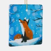 Little Fox Lieben Schnee Keramikornament (Rechts)