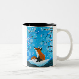 Little Fox Lieben Schnee Zweifarbige Tasse