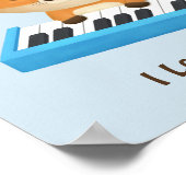 Little Fox Lieben spielen Piano Lesson Poster (Ecke)