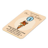 Little Fox mit Ballons 1. Geburtstag Magnet (Linke Seite)