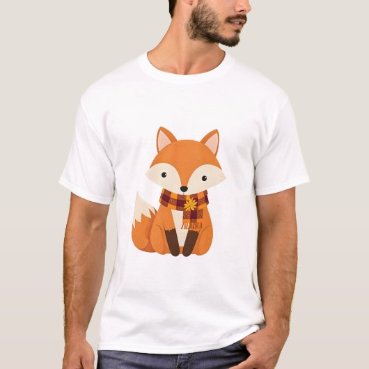 Little Fox mit Scarf T-Shirt (Vorderseite)