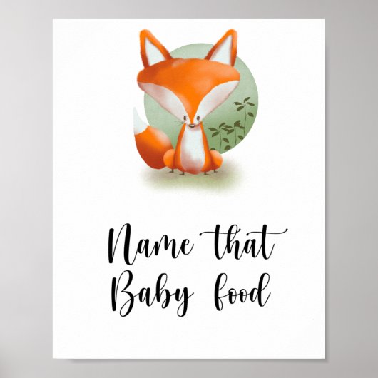 Little Fox - Name dieses Babynahrung Poster (Vorne)