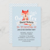 Little Fox Niedlich Woodland Animal Birthday Einladung (Vorne/Hinten)