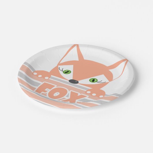 Little Fox Pappteller (Schrägansicht)