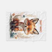 Little Fox Personalisiert Fleecedecke (Vorderseite (Horizontal))