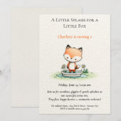 Little Fox Pool Party Geburtstag Einladung (Vorne/Hinten)