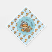 Little Fox und Forest Friends Babydusche Serviette (Ecke)