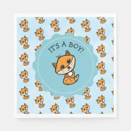 Little Fox und Forest Friends Babydusche Serviette