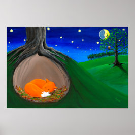 Little Fox | Woodland Kinderzimmer Dreamy Poster