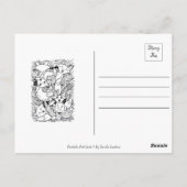 Little Foxes Paintable Postcard Postkarte (Rückseite)