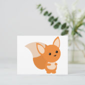 Little Foxy Poo Postkarte (Stehend Vorderseite)