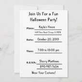 Little Frankenstein Custom Halloween Einladung (Rückseite)