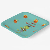 Little Frankenstein Halloween Thema. Pappteller (Gewinkelt)