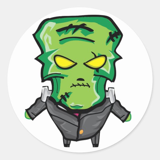 Little Frankie Runder Aufkleber (Vorderseite)