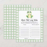 Little Frog Babydusche - Benennen Sie das Baby Son