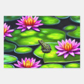 Little Frog on Lily Pad Geschenkpapier Set (Vorderseite 3)