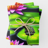 Little Frog on Lily Pad Geschenkpapier Set (Beispiel)