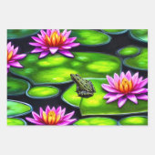 Little Frog on Lily Pad Geschenkpapier Set (Vorderseite)