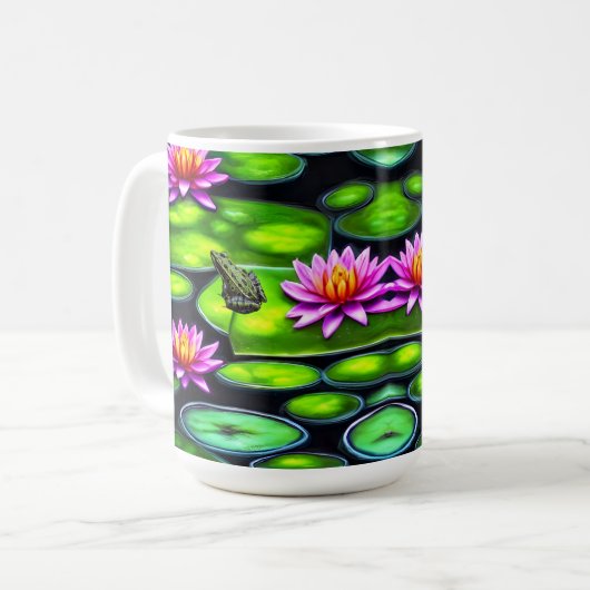 Little Frog on Lily Pad Kaffeetasse (Vorderseite Links)