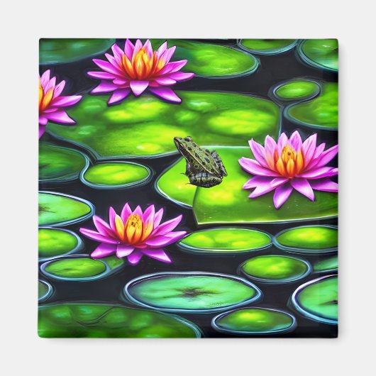 Little Frog on Lily Pad Magnet (Vorne)