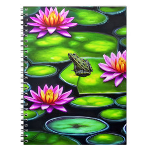 Little Frog on Lily Pad Notizblock