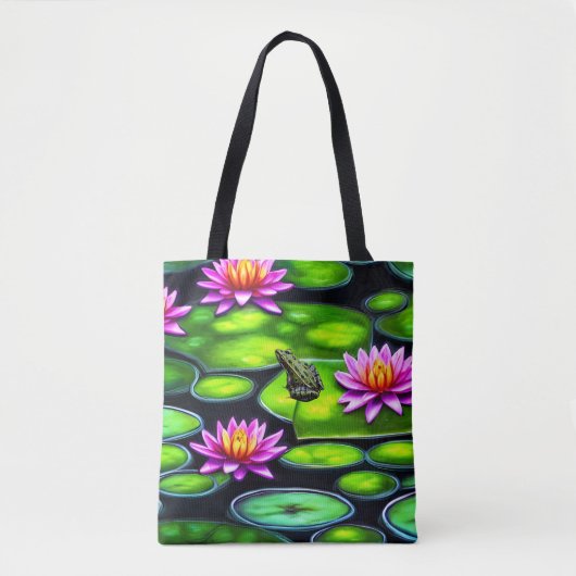 Little Frog on Lily Pad Tasche (Vorderseite)