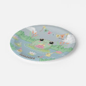 Little Frog Pond Kid's Birthday Pappteller (Schrägansicht)