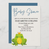 Little Frog Prince Baby Dusche Einladung (Vorne/Hinten)